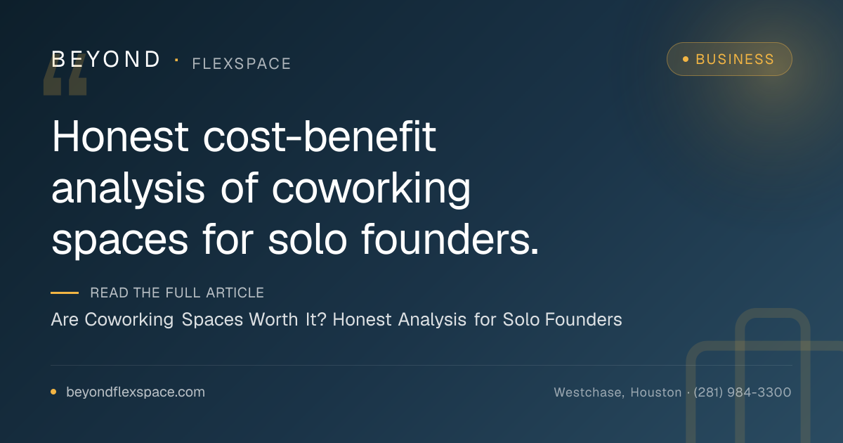 Are Coworking Spaces Worth It? Honest Analysis for Solo Founders