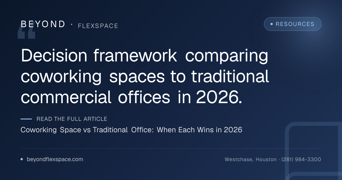 Coworking Space vs Traditional Office: When Each Wins in 2026