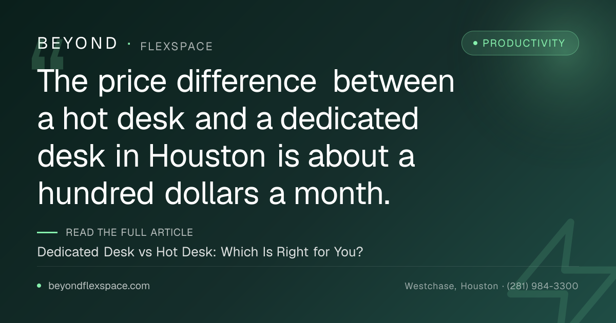 Dedicated Desk vs Hot Desk: Which Is Right for You?