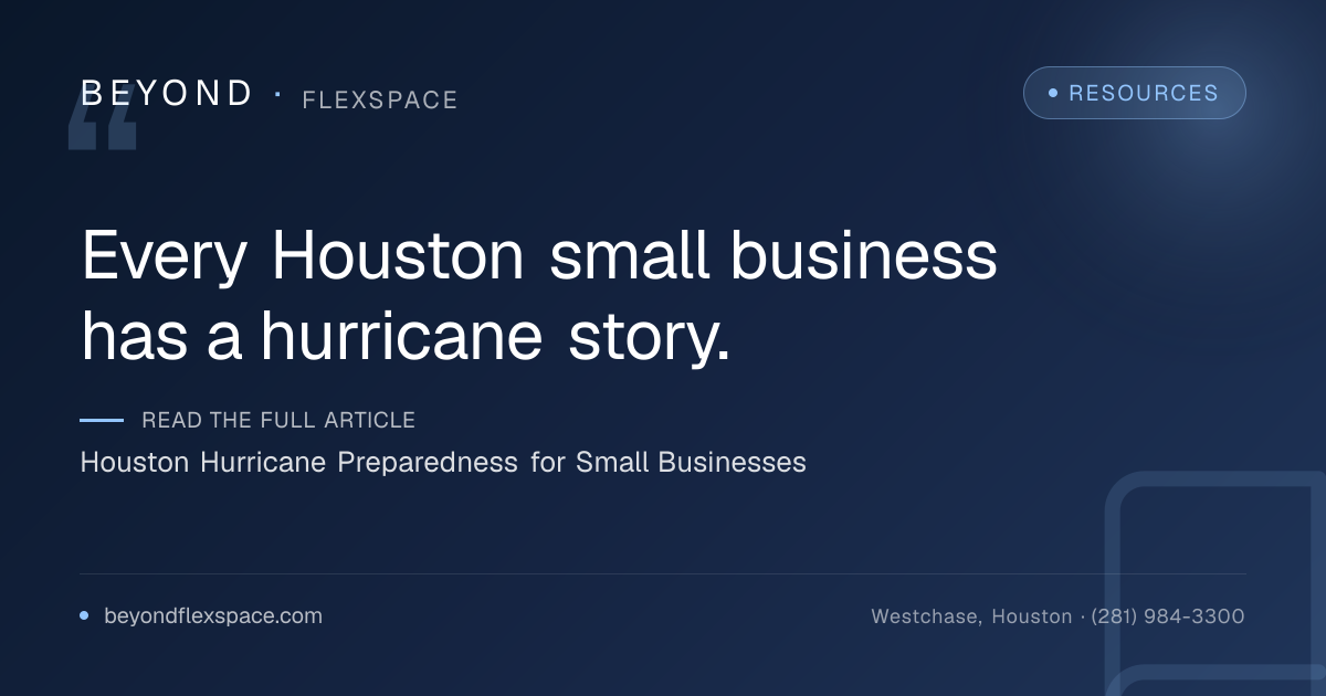 Houston Hurricane Preparedness for Small Businesses